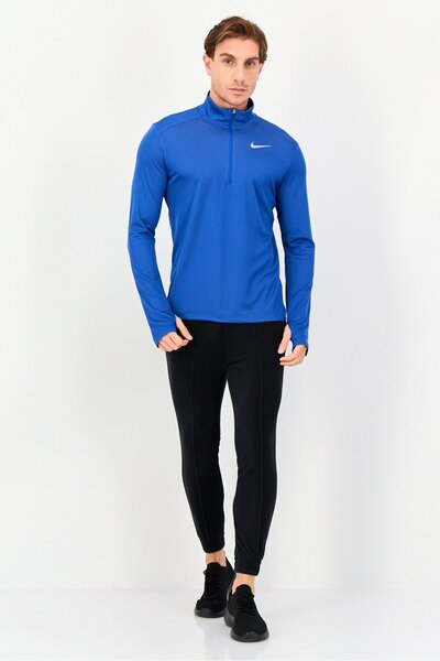 Nike Men Dri Fit Long Sleeve Running Sweatshirt, Blue