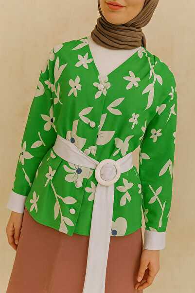 ŞIK VE MUTLU Belt Buckle Hijab Shirt