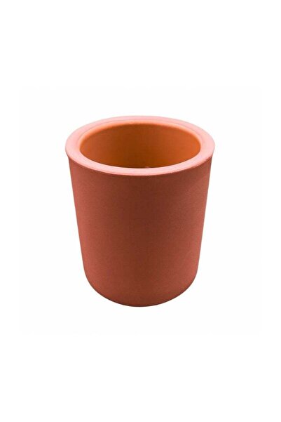 Generic KLaY Orange Glazed Clay Tumbler – Pack of 3 – Handmade Terracotta Drinkware