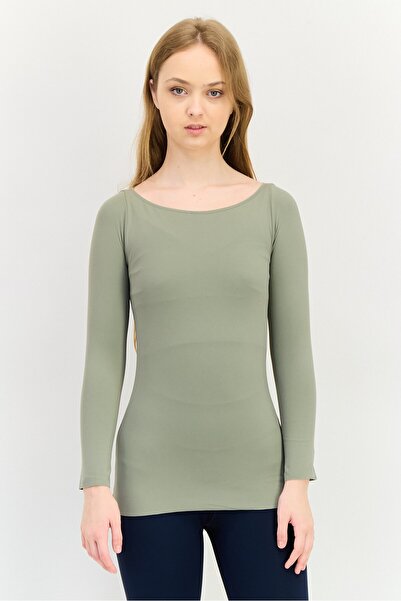 Nike Women Dri Fit Long Sleeve Training T-Shirt, Light Grey