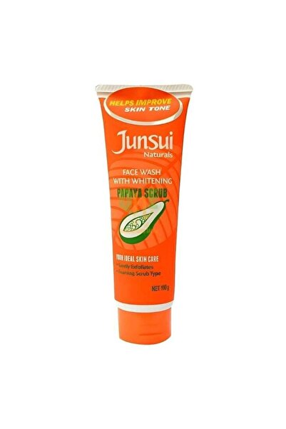 Junsui Naturals غسول للوجه مع مقشر البابايا المُبيض - تحسين لون البشرة 100 غرام