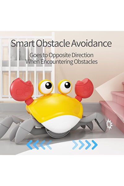 Generic Crawling Crab Toy, Interactive Musical LED Baby Toy (Yellow)