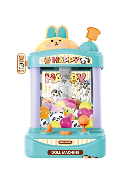 Generic Happy Doll Teal Machine 16-Piece Grab & Win Plush Dolls Set