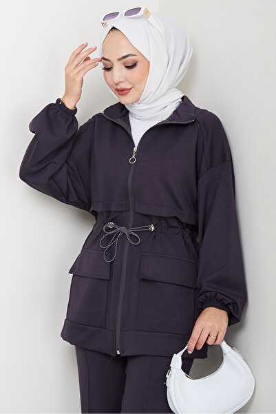 Bestenur Double Suit with Flap Pocket 1652 - Anthracite