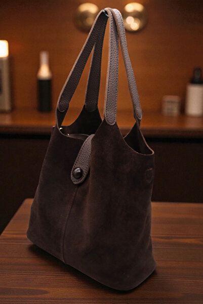 HFKY Жіноча сумка з замші з кишенею. Сумка через плече із замші.