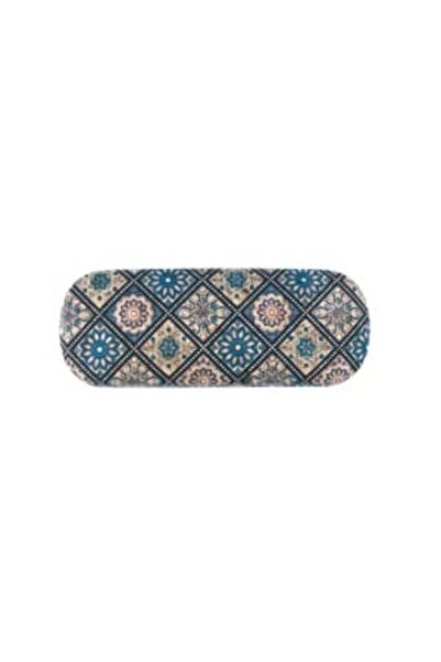 IBU Cork Blue geometric print cork glasses case