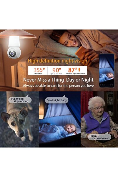 Generic V380 PRO Light Bulb Security Camera (Wi-Fi Indoor/Outdoor, 1080p, AI Human Detection, 2-Way