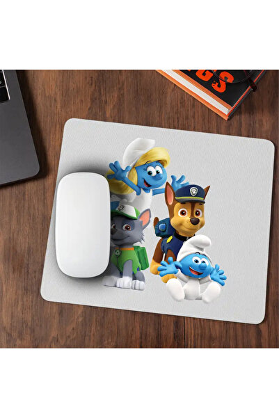 OEM Mousepad Paw Patrol Smurfs Smurfette Baby Stumf