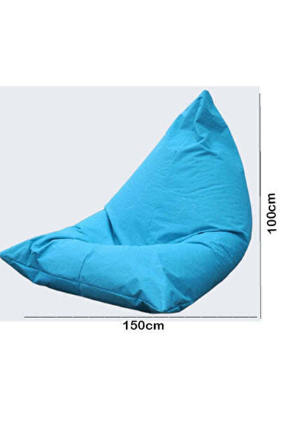 buz Pear-shaped Bean Bag Chair with Handle – Blue, 100x150 cm