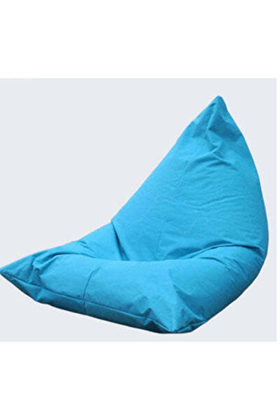 buz Fotoliu tip puf în formă de pară cu mâner – Albastru, 100x150 cm