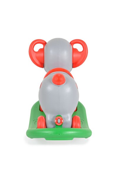 PİLSAN 2-in-1 children's rocking chair with wheels and rocking system, elephant shape, 3 years+