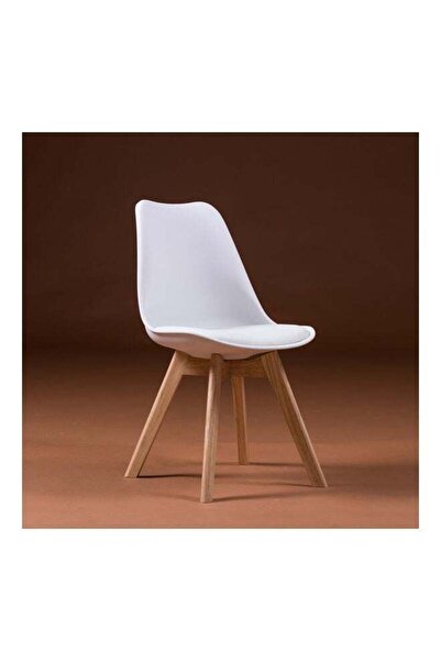 Generic Dining Table Chair White/Brown