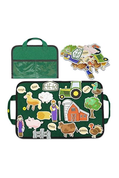 OEM Tablă de joc textilă senzorială Montessori - portabilă, motricitate fină, 45,7x30,5 cm