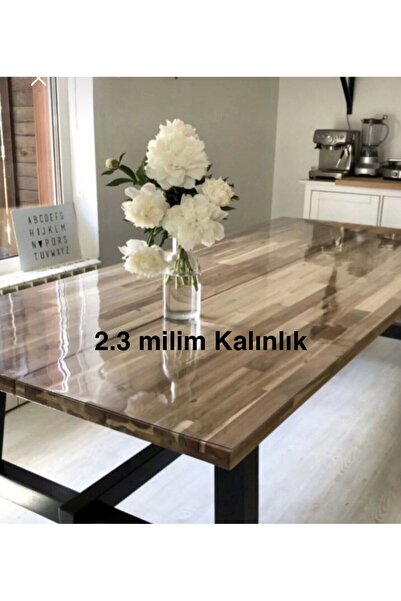 NYK HOME Şeffaf Kalın Masa Muşambası 2,3 Milim Net Kalınlık