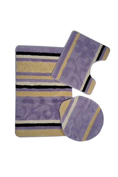 RAY Bathroom mat set, lilac purple, 3 pieces