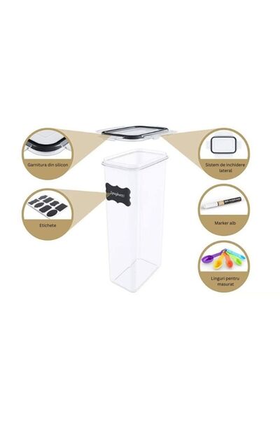 buz Set of 7 BPA-free Food Storage Containers - Dishwasher, Microwave & Freezer Safe