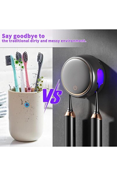 Generic Toothbrush Holders for Bathrooms,Rechargeable Travel Toothbrush Holder,Home Wall Mounted Toothbrush