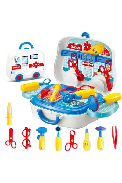 buz Set de joacă pentru copii cu doctor, trusă medicală portabilă, foarfece, ...