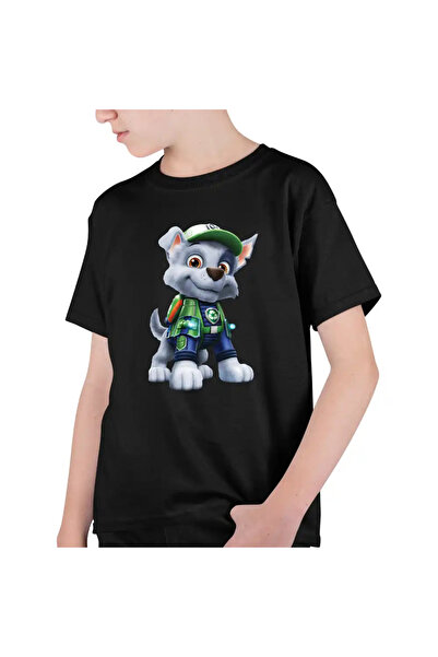 OEM Tricou Copii Baieti Paw Patrol Rocky Patrula Catelusilor Pompier