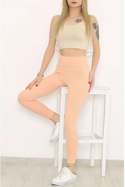 MODELLİFE Salmon γυναικείο κολάν με κορδόνια - Αθλητικό κολάν ψηλής μέσης, κα...