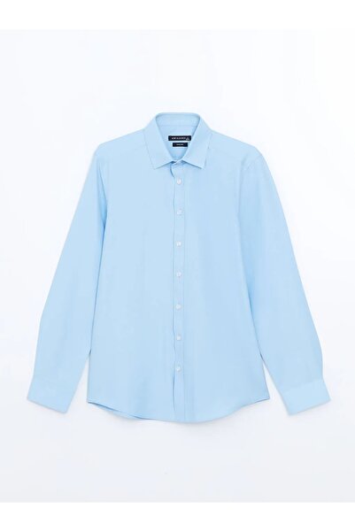 LC Waikiki LCWAIKIKI Formal Mavi Slim Fit Uzun Kollu Poplin Erkek Gömlek