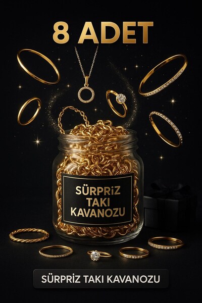 X-Lady Accessories Takı Kavanozu Sürpriz Kavanoz ( Kolye,küpe,bileklik Vb.) Takı Setleri | 8 Adet