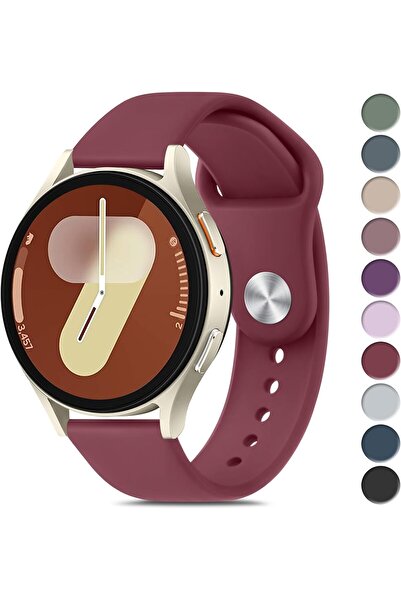 Novatis Samsung Galaxy Watch 4/5/6/7/FE/40/44 Classic 42/43/46/47mm Uyumlu 20mm Soft Silikon Kordon