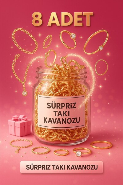 X-Lady Accessories Takı Kavanozu Sürpriz Kavanoz ( Kolye,küpe,bileklik Vb.) Takı Setleri | 8 Adet