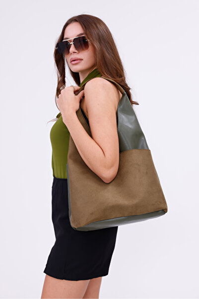 CELESTIAL COLLECTION Yeni Sezon Stella Çift Taraflı Süet ve Suni Deri Mıknatıslı Omuz Çantası