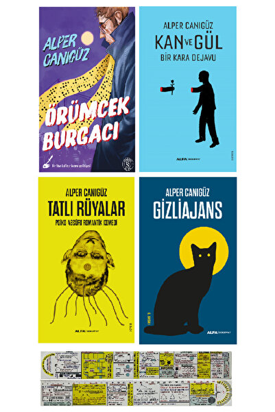 Alfa Yayınları Alper Canıgüz 4 Kitap Set / Örümcek Burgacı-Kan ve Gül-Tatlı R...