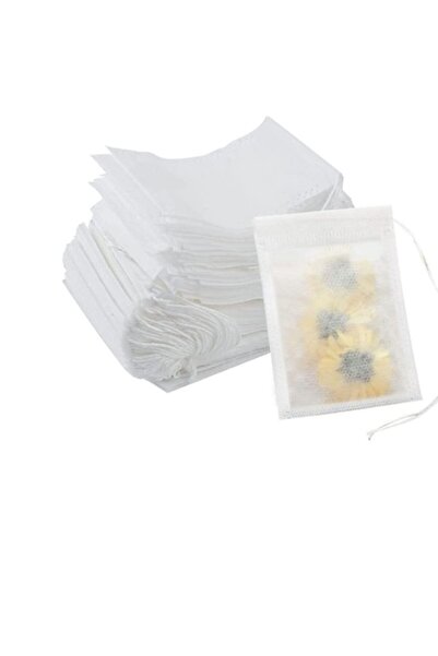 OEM Set of 200 Tea Filters, Non-woven Textile, 7x9 cm, White