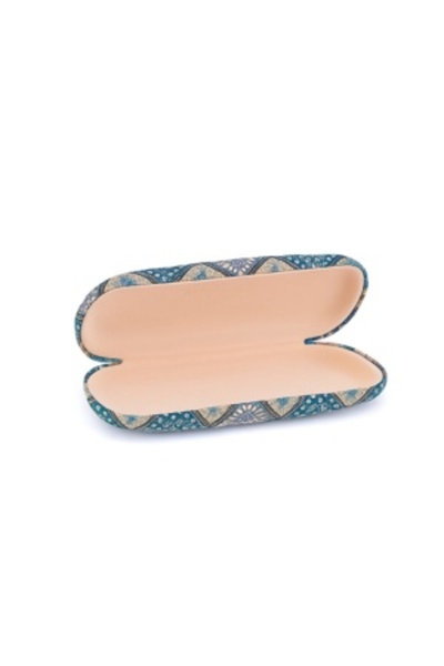 IBU Cork Blue Floral Print Cork Glasses Case