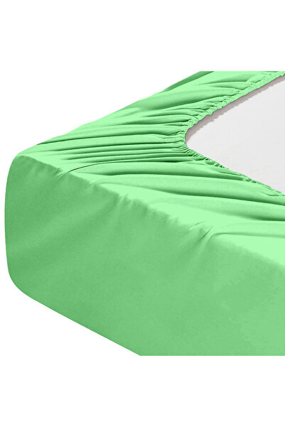 Five Store Ranforce cotton elastic bed sheet, density 120 g/m2, light green, 160/200cm, 1 pc