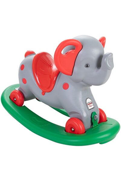 PİLSAN 2-in-1 children's rocking chair with wheels and rocking system, elephant shape, 3 years+