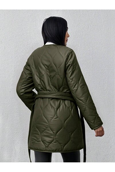 SERBA Onion Pattern Lace-Up Women's Quilted Coat