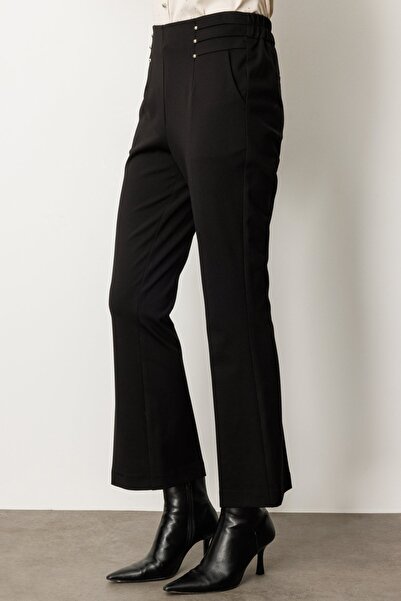 Ekol Bead Detailed Flared Women's Trousers 1083