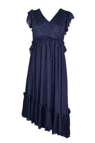 ONLY Rochie cu imprimeu frunze, albastru închis - L, albastru închis, poliester 95% spandex 5%