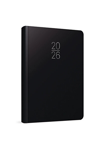 Gıpta 2026 14x20cm Günlük Ekonomik Dikişli Cilt Bezli Ajanda Siyah / ECK-100SI