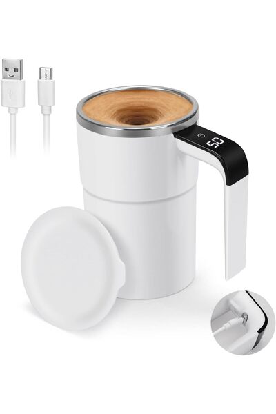 TERRION كوب ذاتي التحريك مع شاشة عرض درجة الحرارة LED، قابل لإعادة الشحن، سعة...