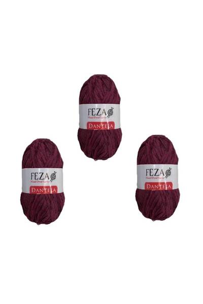 FEZA GROUP Self Patterned Yarndantela Hand Knitting Yarn, 50 Gr, 200 m (3 Pie...