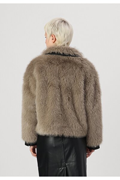 ONLY Παλτό Onlpisa Fur Jacket Otw 15330273 Λεπτομέρεια: Μαύρο/Χούμος