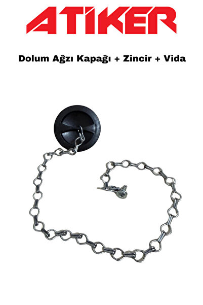 ATİKER Dolum Ağzı Kapağı İnce Diş Zincirli (Kaybetmeye Son) 5 ADET