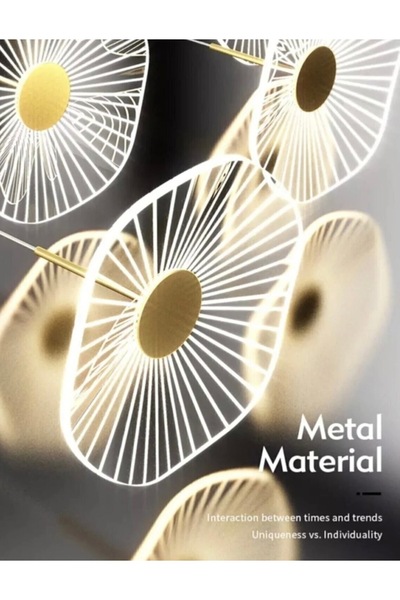 Mon Chevalon Modern Lotus Flower Sarkıt Avize 4000K Gün Işığı Ledli Power Led Avize