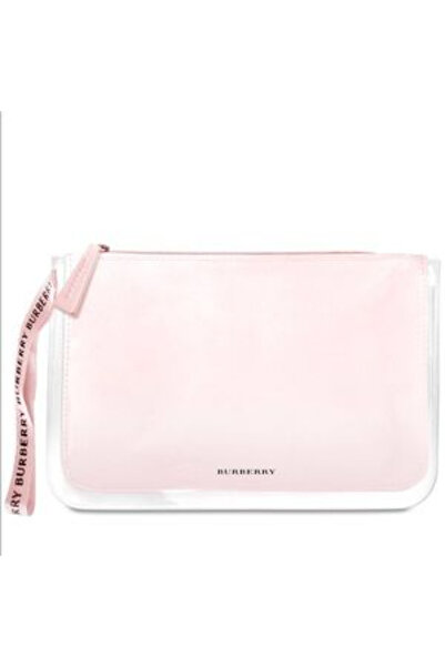 BURBERRY , Textile Makeup Bag, Pink