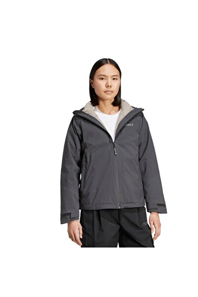 adidas Women's Gray Coat Xpl W Gd 3in1 Jv8701