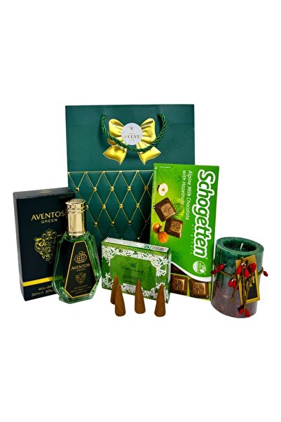 velve Πακέτο Christmas Green Deluxe, για άνδρες, άρωμα, εορταστικό κερί, σοκολάτα, αρωματικά χωνάκια