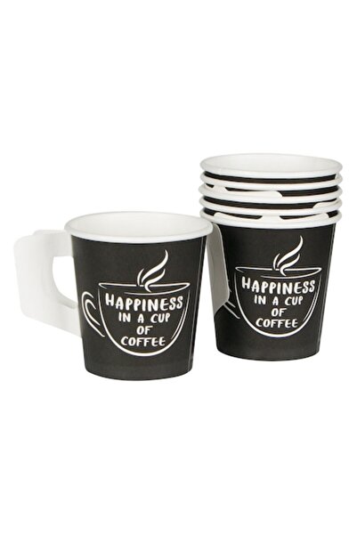 OEM Set de 25 de căni de carton cu mâner, „Fericirea într-o ceașcă de cafea”,...