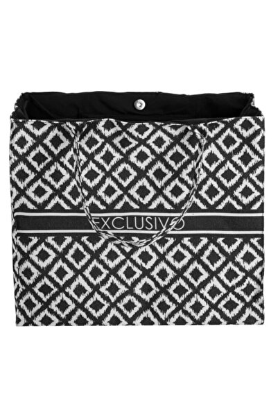 ANTBRO White & Black Tribal Straw Bag 40×19×35 cm – -chic, spacious & statement – ANTBRO®