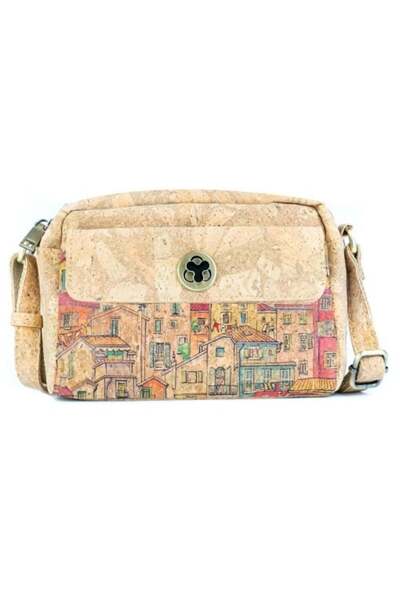 IBU Cork Houses Crossbody Women's Cork Bag