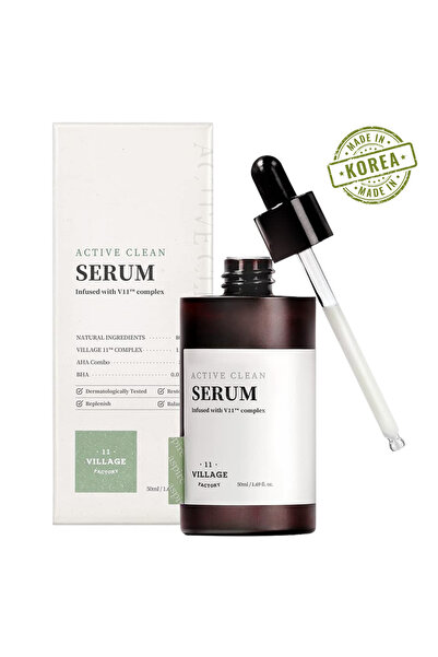 Village 11 Factory Active Clean AHA BHA exfoliating serum, Village 11 Factory, 50 ml, oily and combination skin